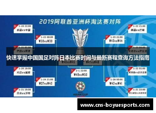 快速掌握中国国足对阵日本比赛时间与最新赛程查询方法指南